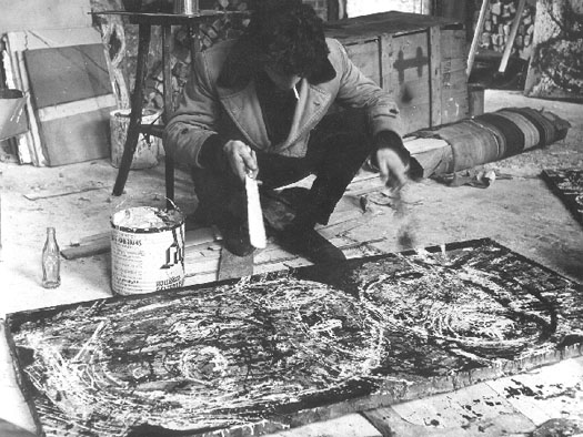 Jan Cremer in zijn atelier, 1958 (foto Marianne Dommisse)