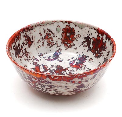 Just van Deventer - aardewerk kom met gewolkt lusterglazuur (1949-1955)